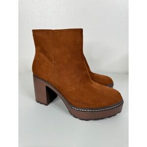 Torrid Brown Chunky Heel Platform Ankle‎ Boots Size 9.5 Wide